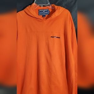 Retro 90's polo sport rare flag logo hooded tee shirt/jacket, excellent conditio